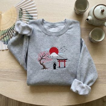 Japanese Red Sun Zen Nature Art Apparel