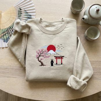 Mount Fuji Sakura Torii Gate Sweatshirt