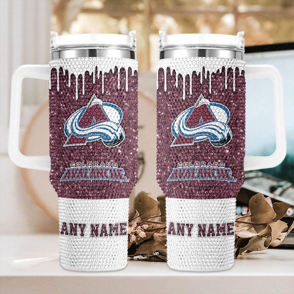 NHL-Colorado-Avalanche-Personalized-Name-Rhinestone-Diamond-40oz-Tumbler-1