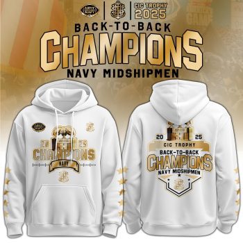 Navy Midshipmen Champions White Hoodie BKH1303