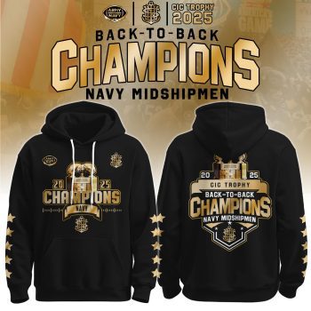 Navy Midshipmen Special Back to Back Commander-in-Chief Trophy Champions 2025 Hoodie BKH1313