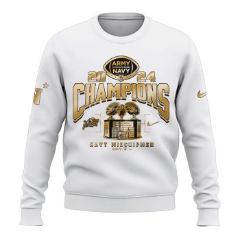 Navy Midshipmen x CIC Trophy Champions Limited Edition White Sweatshirt