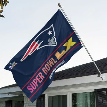 New England Patriots 2025 AFC Champions 3D Double-side House Flag  CHAMP202630