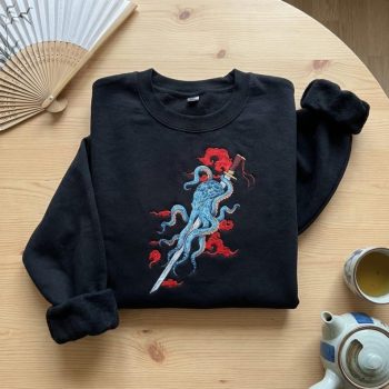 Octopus Embroidery Sweatshirt