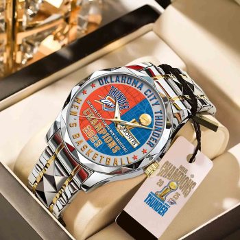 Oklahoma City Thunder 2025 NBA Champions Alloy Luxury Quartz Watch GNW1546