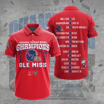 Ole Miss Rebels Football Polo Shirt CNR1116