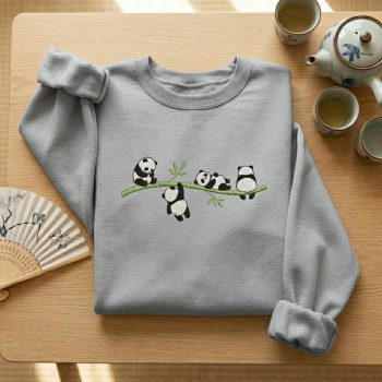 Cute Bamboo Bear Kawaii Animal Nature Aesthetic