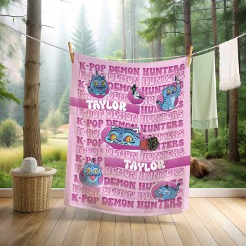 Personalized Huntrix Theme Blanket