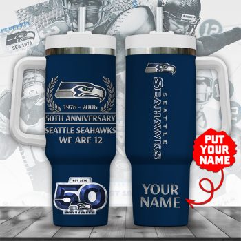 Personalized Seattle Seahawks 50th Anniversary 40oz Stanley Tumbler SPBLX202683