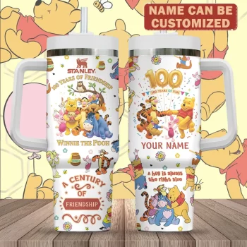Personalized Winnie-the-Pooh 100th Anniversary 40oz Stanley Tumbler STL1020