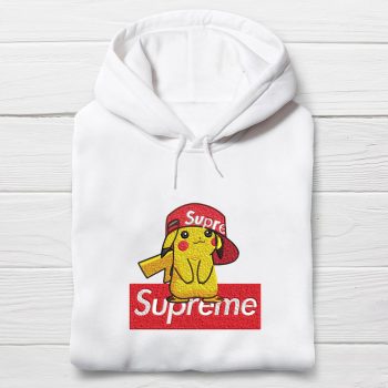Pikachu Supreme Embroidered Unisex Hoodie EBH2270