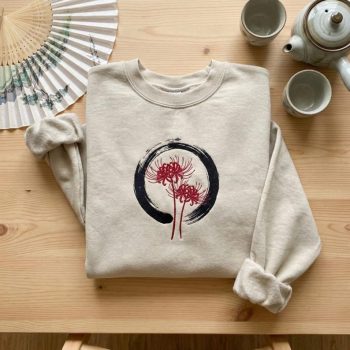 Red Spider Lily Ink Circle Sweatshirt