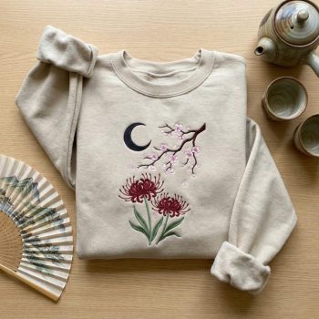 Red Spider Lily Sakura Moon Sweatshirt