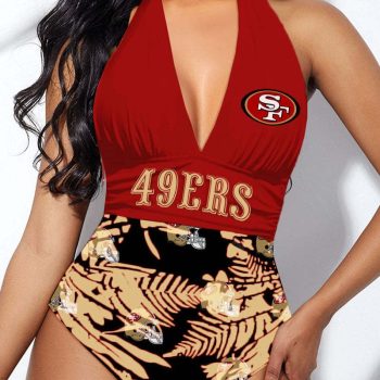 San Francisco 49ers Halter Neck One Piece Swimsuit HNS1030