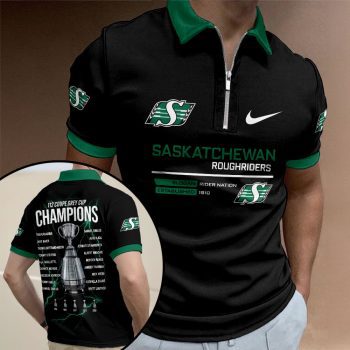 Saskatchewan Roughriders 2025 Grey Cup Champions Zip Polo Shirt ZPL1037