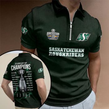 Saskatchewan Roughriders 2025 Grey Cup Champions Zip Polo Shirt ZPL1052
