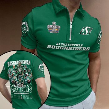 Saskatchewan Roughriders 2025 Grey Cup Champions Zip Polo Shirt ZPL1061
