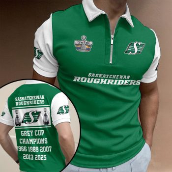 Saskatchewan Roughriders 2025 Zip Polo Shirt ZPL1029