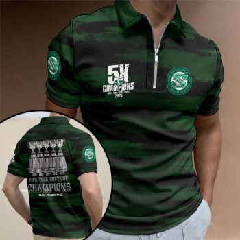 Saskatchewan Roughriders Zip Polo Shirt ZPL1043