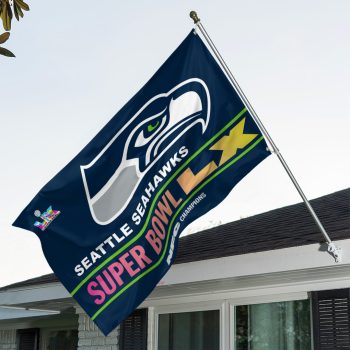 Seattle Seahawks 2025/26 NFC Champions 3D Double-side House Flag SPBLX202642