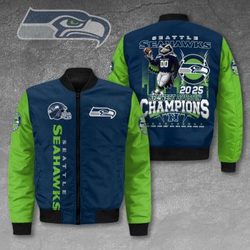 Seattle Seahawks 2025/26 NFC West Champions 3D Bomber Jacket SPBLX202719