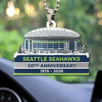 Seattle Seahawks 50th Anniversary 2026 Custom shape 2-sided Acrylic Car Ornament SPBLX202726