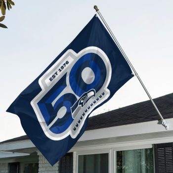 Seattle Seahawks 50th Anniversary 3D Double-side House Flag SPBLX202707