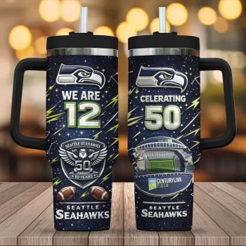 Seattle Seahawks 50th Anniversary 40oz Stanley Tumbler SPBLX202659