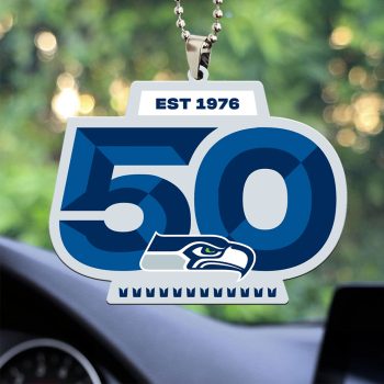 Seattle Seahawks 50th Anniversary Custom shape 1-sided Acrylic Car Ornament SPBLX202695