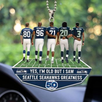 Seattle Seahawks 50th Anniversary Custom shape 2-sided Acrylic Car Ornament SPBLX202654
