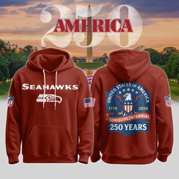 Seattle Seahawks x America 250 Semiquincentennial Red Hoodie Limited Edition BKH1100