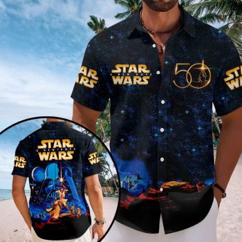 Star Wars 50th Anniversary Short Sleeve Button-Down Shirt CNR1022