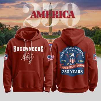 Tampa Bay Buccaneers x America 250 Semiquincentennial Red Hoodie Limited Edition BKH1103