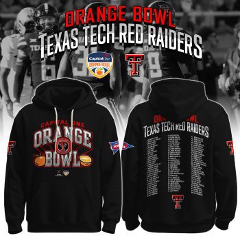 Texas Tech Red Raiders Champions Orange Bowl 2025/26 Hoodie black Limited Edition BKH1165