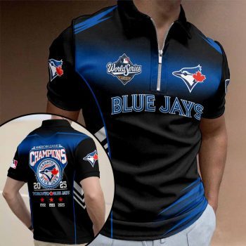 Toronto Blue Jays 2025 American League Champions Zip Polo Shirt ZPL1027