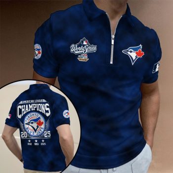 Toronto Blue Jays 2025 American League Champions Zip Polo Shirt ZPL1030