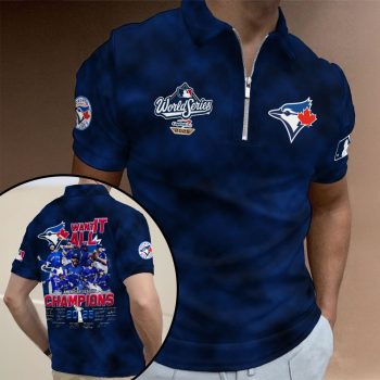 Toronto Blue Jays 2025 American League Champions Zip Polo Shirt ZPL1031