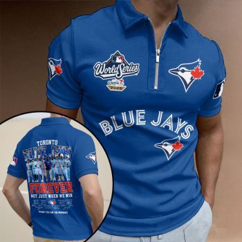 Toronto Blue Jays 2025 American League Champions Zip Polo Shirt ZPL1056