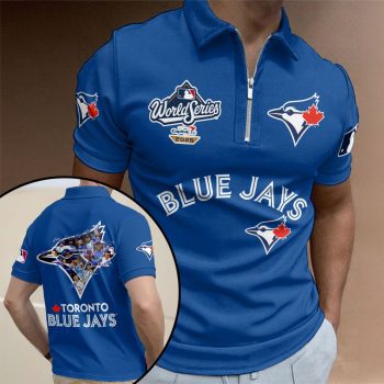 Toronto Blue Jays 2025 American League Champions Zip Polo Shirt ZPL1058