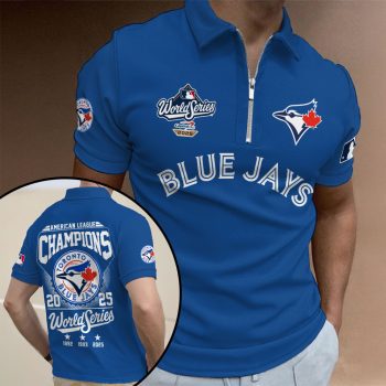 Toronto Blue Jays 2025 American League Champions Zip Polo Shirt ZPL1059