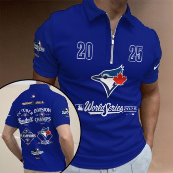 Toronto Blue Jays WinCraft 2025 American League Champions Zip Polo Shirt ZPL1047