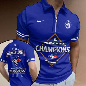 Toronto Blue Jays WinCraft 2025 American League Champions Zip Polo Shirt ZPL1049