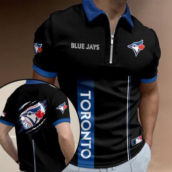 Toronto Blue Jays Zip Polo Shirt ZPL1028