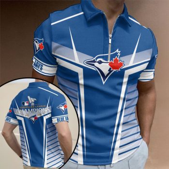 Toronto Blue Jays Zip Polo Shirt ZPL1044