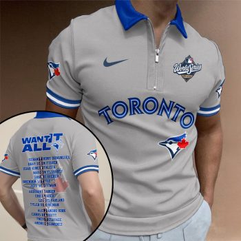 Toronto Blue Jays Zip Polo Shirt ZPL1045