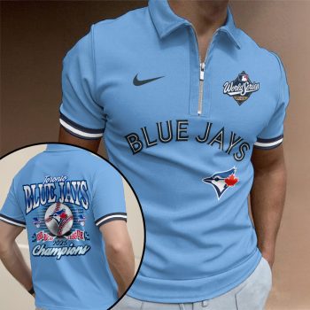 Toronto Blue Jays Zip Polo Shirt ZPL1060
