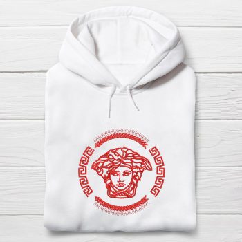 Versace Logo Embroidered Unisex Hoodie EBH2279