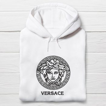 Versace Logo Embroidered Unisex Hoodie EBH2281