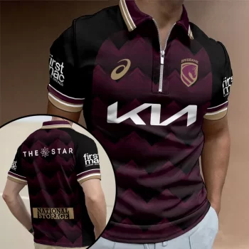 Brisbane Broncos Zip Polo Shirt SNT1188