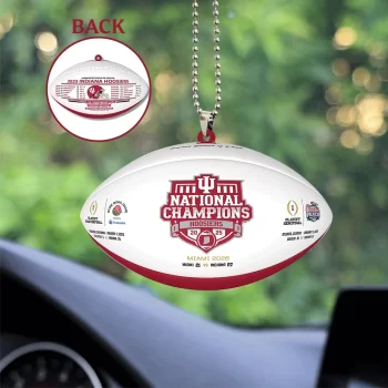 Indiana Hoosiers Football 2025 National Champions Custom shape 2-sided Acrylic Car Ornament SNT1238